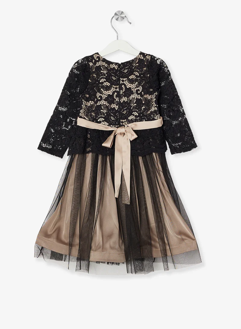 ليتل جولدن ابل فستان قصير بياقة مرتفعة