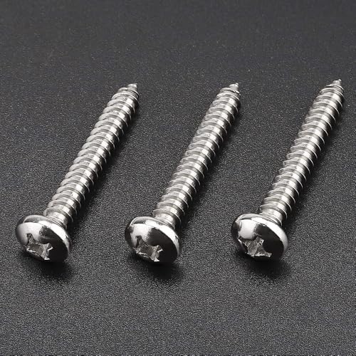 RoyceMart #6 x 1-1/2" (100 Pack) Stainless Steel Phillips Pan Head Wood Screws, Stainless Steel 304 (18-8), Pan Head Sheet Metal Screws Self Tapping for Wood - Image 3