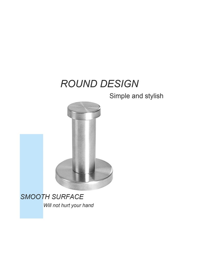 Excefore 6 حزمة شماعات مناشف الحمام، شماعة رداء من الفولاذ المقاوم للصدأ لملابس الحمام وغرفة النوم والمطبخ والفندق (12 برغي + 12 صمولة) - Image 3