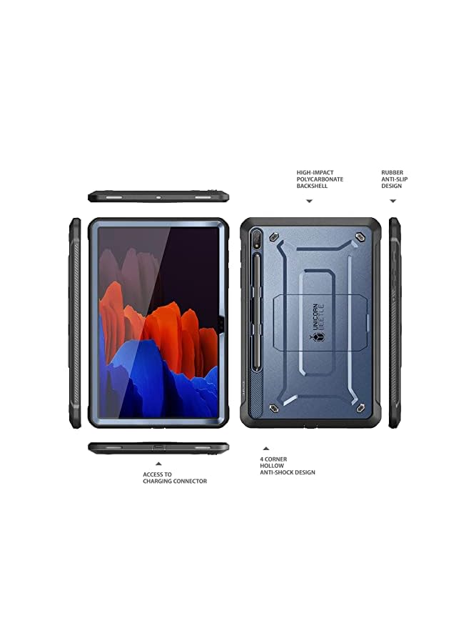 SupCase Unicorn Beetle Pro Series Case For Samsung Galaxy Tab S8 Ultra (2022), With Built-In Screen Protector & S Pen Holder Full-Body Rugged Heavy Duty Case (Cerulean) - Image 4