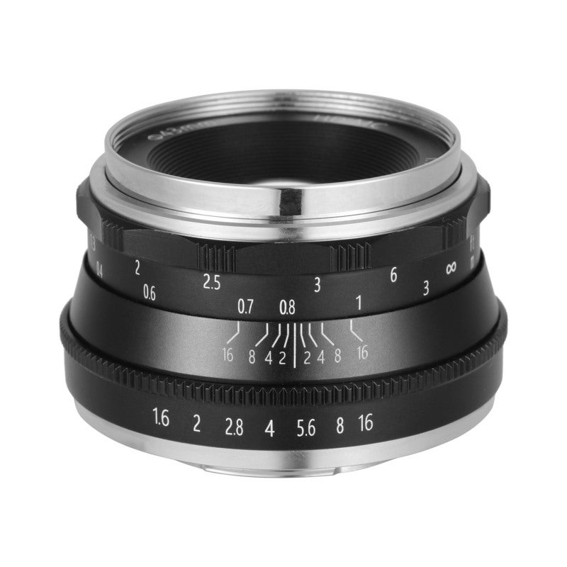 عدسة 35 مم F1.6: هيكل معدني كامل باللون الأسود - عدسة رؤية يدوية بطلاء متعدد الطبقات لأجهزة الكاميرات بدون مرآة من نوع فوجي FX-Mount، لتصوير الصور البشرية اليومية والأطعمة والمناظر الطبيعية - Image 1