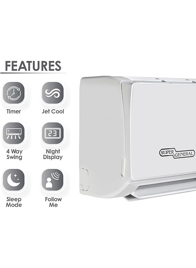 سوبر جنرال مكيف هواء سبليت بضاغط هواء ترددي SGS260HE أبيض - Image 3