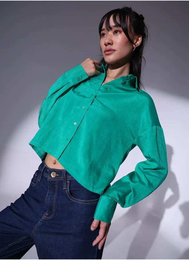 هوبرهولمي Green Shirt For Women