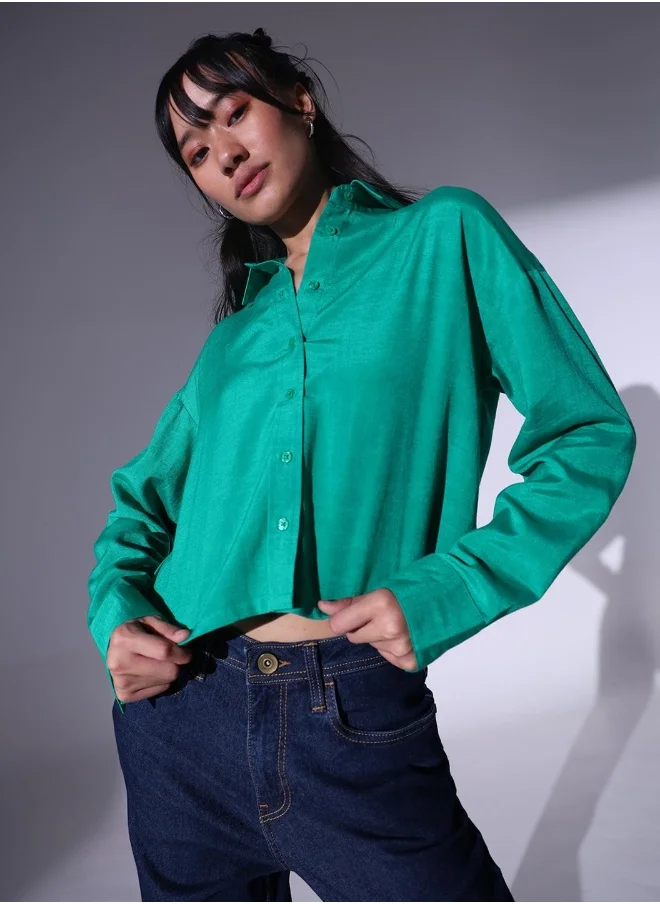 هوبرهولمي Green Shirt For Women