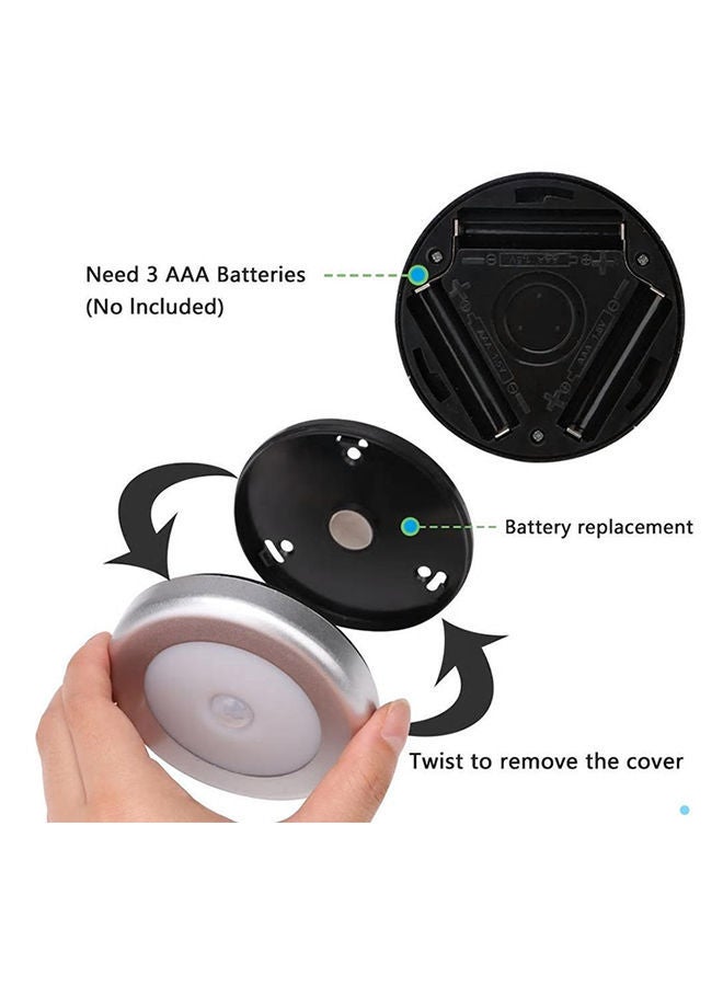 NIBEMINENT 6-LED Motion Sensor LED Light White 9.65 x 8.79 7.39cm  - Image 3