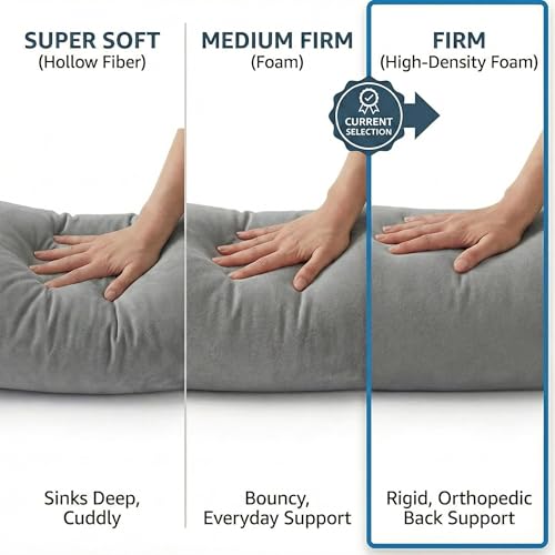 Wakefit Medium Firm Bolster Pillow | Pack of 1 | 23x8 Inch | Foam & Removable Velvet Fabric | Machine Washable Cover | for Bed, Sofa & Diwan | Blue - Image 3