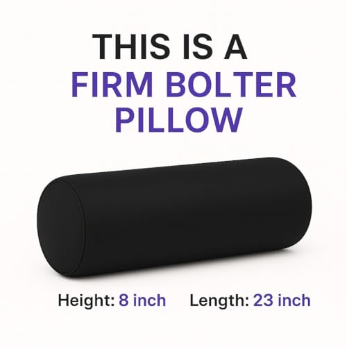 Wakefit Medium Firm Bolster Pillow | Pack of 1 | 23x8 Inch | Foam & Removable Velvet Fabric | Machine Washable Cover | for Bed, Sofa & Diwan | Blue - Image 4