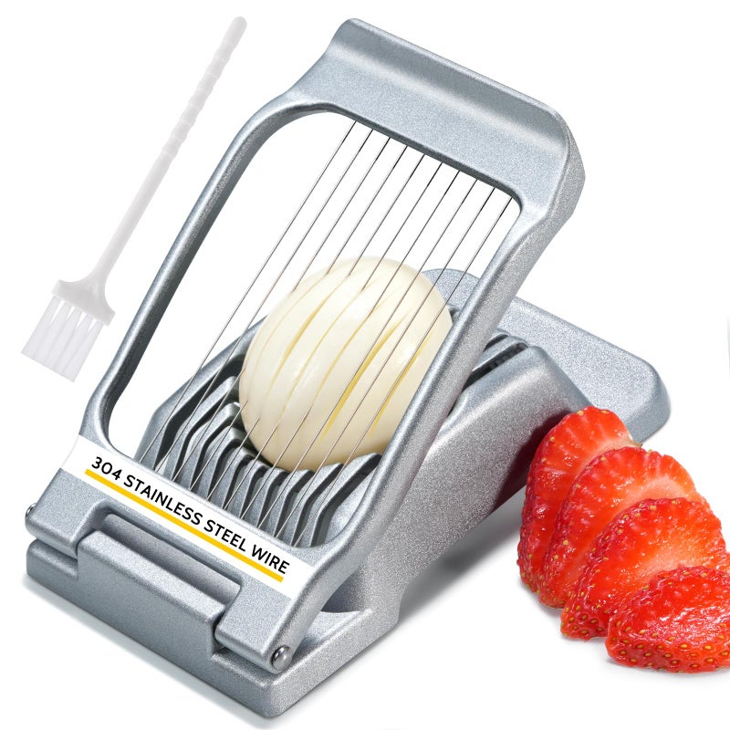 Heavy Duty Stainless Steel Wire Egg Slicer for Hard Boiled Eggs  Strawberry Other Soft Food