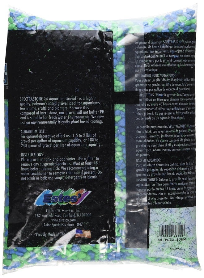 إستيس حصى أحواض السمك Spectrastone Permaglo Summer Blend لأحواض المياه العذبة، كيس 5 أرطال - Image 2