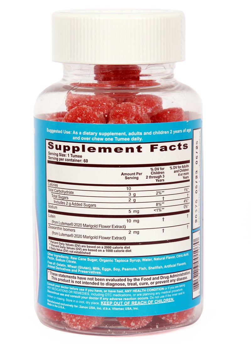 Lutein 10mg Plus Zeaxanthin 2mg 60 Gummies