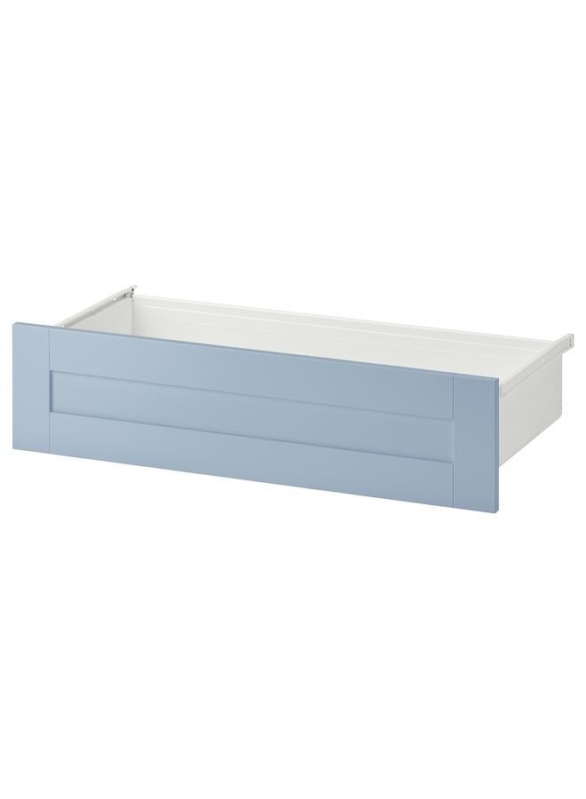 Zaboon Drawer, white/blue, 80x42x20 cm - Image 1