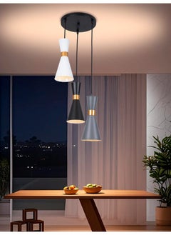 Best Power Modern 3-Lamp Chandelier 1062 with Metal Frame, E27 Base, 140cm Adjustable Length – Hanging Ceiling Light Fixture for Living Room, Dining Area, Bedroom (Bulbs Not Included)  - Image 1