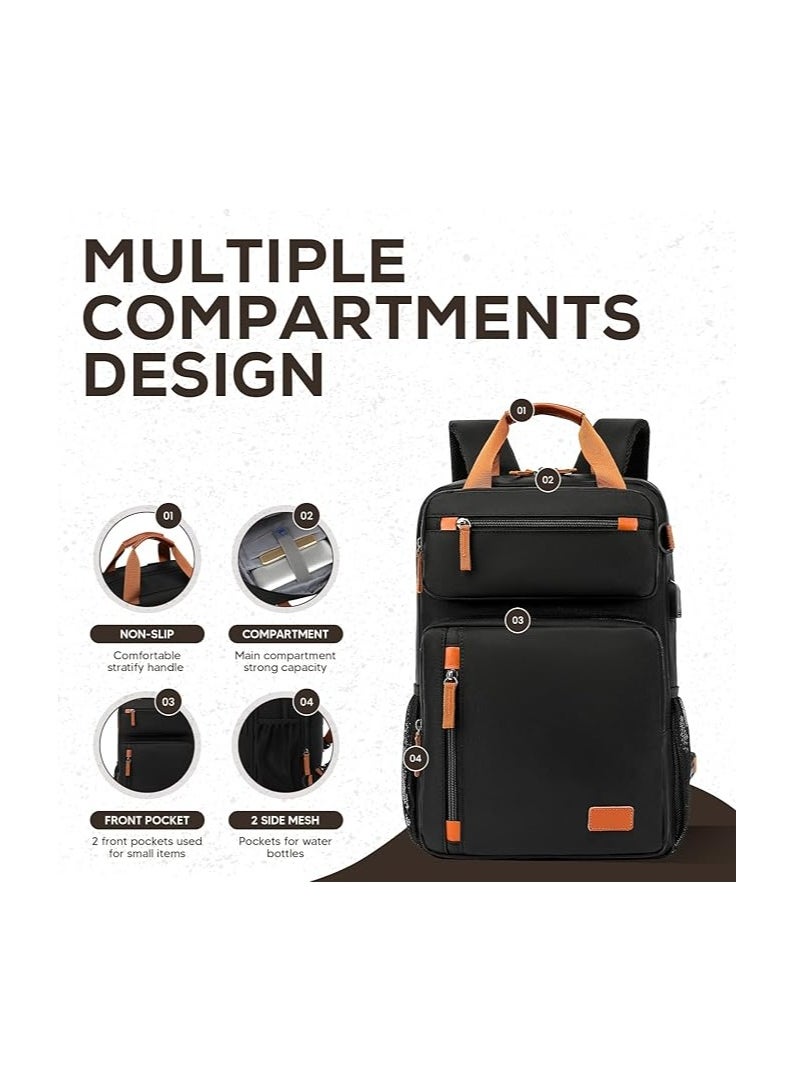 Generic - Multi-Functional 15.6" Laptop Backpack: Durable, Waterproof, and Stylish for Work, Travel, and School - Image 1