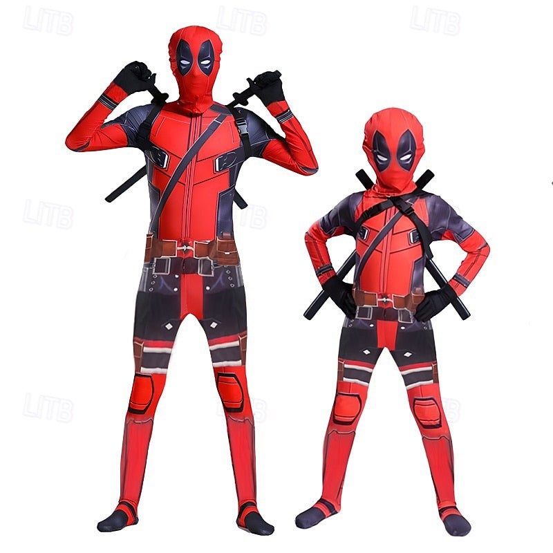 Y&D Supervillain Superhero Cosplay Costume Bodysuits Boys' Adults Kids Carnival Masquerade Party / Evening - Image 3