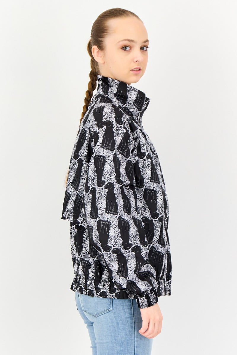 VANS جاكيت واقي من الرياح بطبعة شاملة للنساء، متعدد الألوان - Image 3