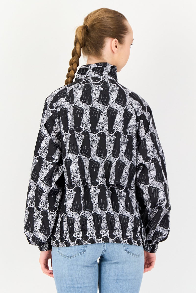 VANS جاكيت واقي من الرياح بطبعة شاملة للنساء، متعدد الألوان - Image 2