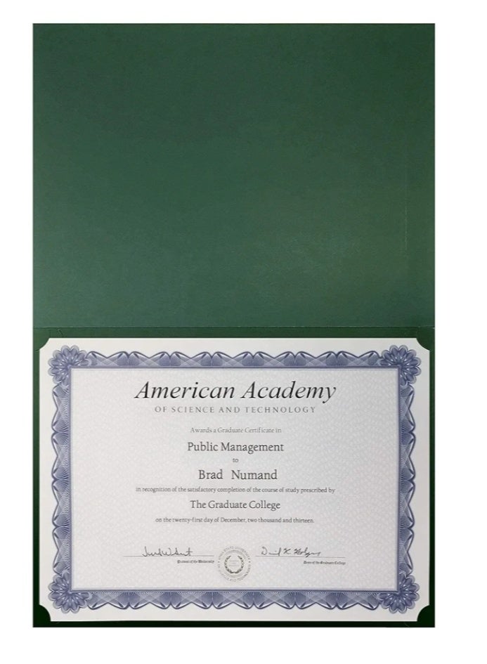 بريما غطاء حامل الشهادة الخضراء، مقاس A4، واقي للجوائز والشهادات - Image 1