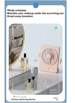 OUYoo Fan Battery Operated Rechargeable 180 Tilt Folding Personal Ultra Quiet Small Portable Fan  - Image 3