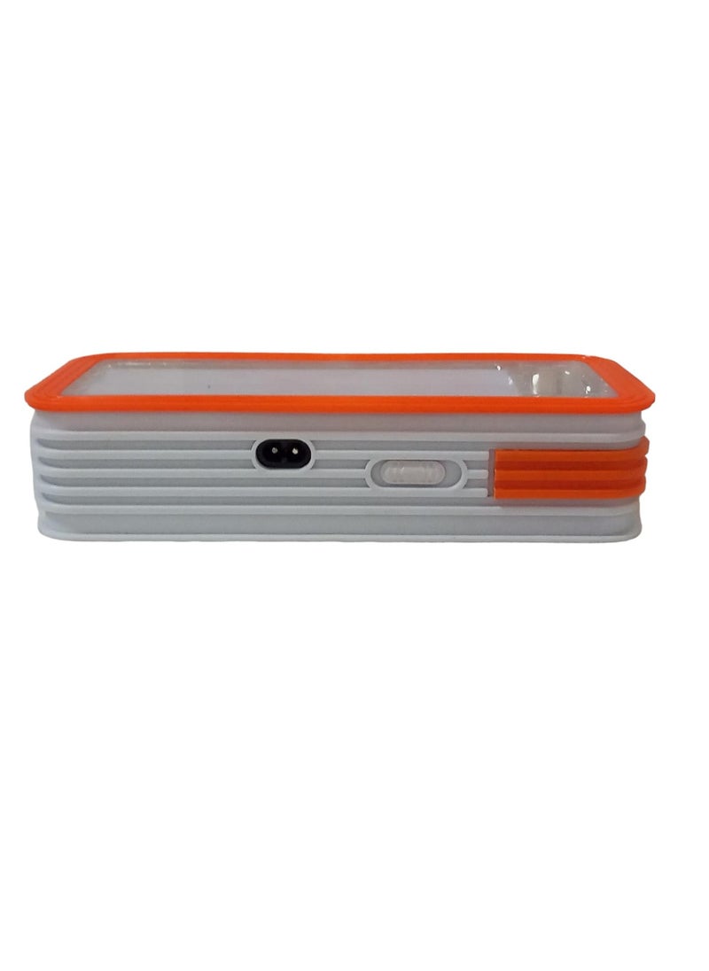 Generic - Battery-operated flashlight, model FA-6118, three operating modes, orange color - Image 1