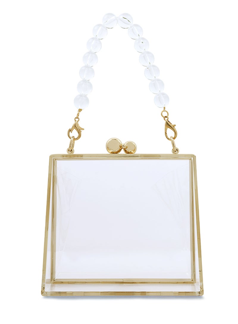 لندن راج حقيبة كلاتش شفافة على شكل مثلث - Image 1