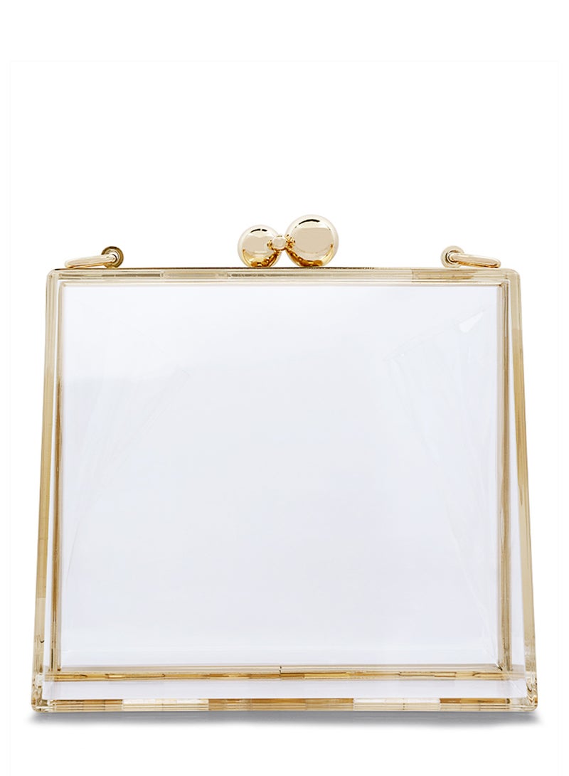 لندن راج حقيبة كلاتش شفافة على شكل مثلث - Image 4