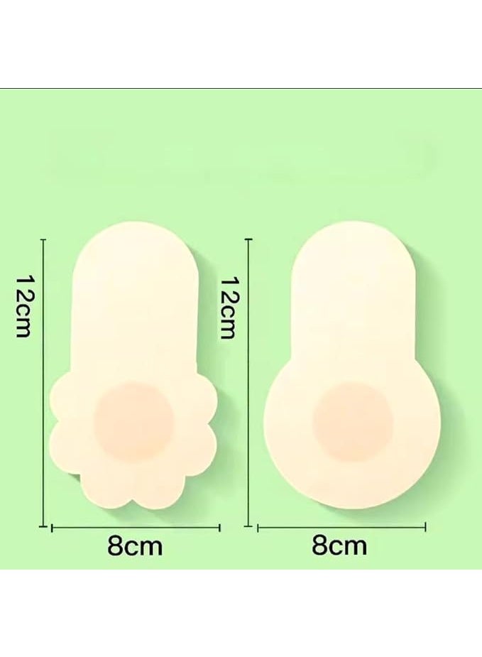 Women's Invisible Breast Lift Up Tape Overlays on Bra Nipple Stickers Chest Stickers Adhesive Nipple Covers Accessories (5 pairs) - Image 4