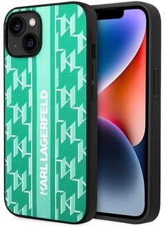 Karl Lagerfeld Grained Pu Leather Case With Monogram Pattern And Vertical Logo Stripe For Iphone 14 Green - pzsku/Z3B11E03D845CE0DB9D2BZ/45/_/1732698409/7a94284a-ad29-43d0-9287-08aab26c8ea0