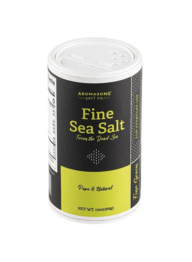 Aromasong 100% Natural Sea Salt from the Dead Sea, Fine Grain Table Salt, 13 OZ. Salt Shaker, 100% Pure & Natural, Unrefined, Gluten Free, Sea Salt for Daily Cooking - Image 1