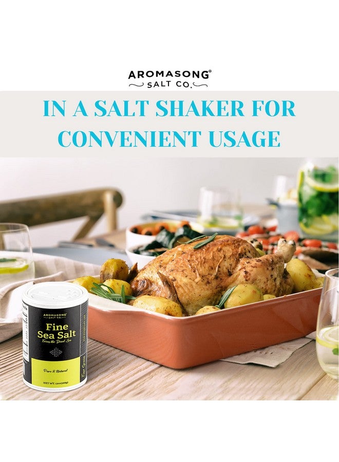 Aromasong 100% Natural Sea Salt from the Dead Sea, Fine Grain Table Salt, 13 OZ. Salt Shaker, 100% Pure & Natural, Unrefined, Gluten Free, Sea Salt for Daily Cooking - Image 2
