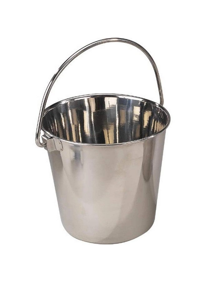 برو سيليكت دلاء برو سيليكت شديدة التحمل من الفولاذ المقاوم للصدأ - دلاء متينة للكلاب والمزارع - 8 بوصات، 4 كوارت - Image 4