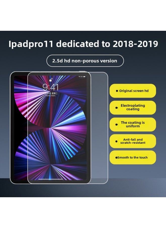 Generic - Applicable To IPad Pro 11 (Generation 1/2/3/4) Tempered Film Ipad Pro11 Frosted Film Dust-free Bin-Color:Ipad Pro 11 2018/2019 Special 2.5d High-definition Fine Hole Version-Size:(bare Chip + Dust-free Warehouse Locator) *2 Sets + Packaging Box - Image 1