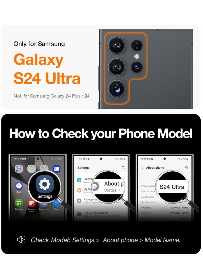 ELTRAZONE Samsung Galaxy S24 Ultra Protective Case with Magnetic Wireless Charging Support, Shockproof Full-Body Protection, Camera Guard, and Ultra-Slim Anti-Scratch Design for 6.8-Inch (2024) - Image 2