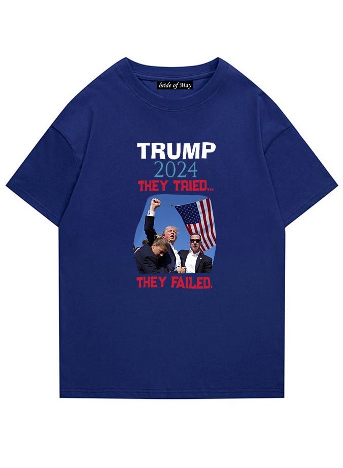 KUYING New Trump Print Short Sleeved Shirt - Image 1