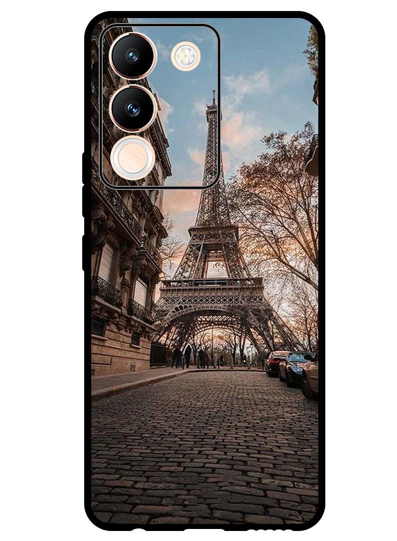 Theodor Protective Case Anti Scratch Shock Proof Bumper Cover For Vivo V29e Effiel Tower - Image 1