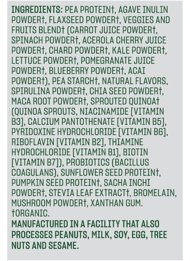 Vega Organic All-in-One Vegan Protein Powder, French Vanilla -Superfood Ingredients, Vitamins for Immunity Support, Keto Friendly, Pea Protein for Women & Men, 13.5 oz (Packaging May Vary)  - Image 2