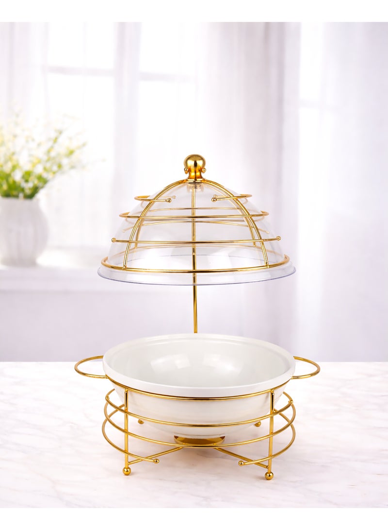 Red Home Ceramic & Metal Serving Buffet CI2022G 4.5 Liter - Image 3