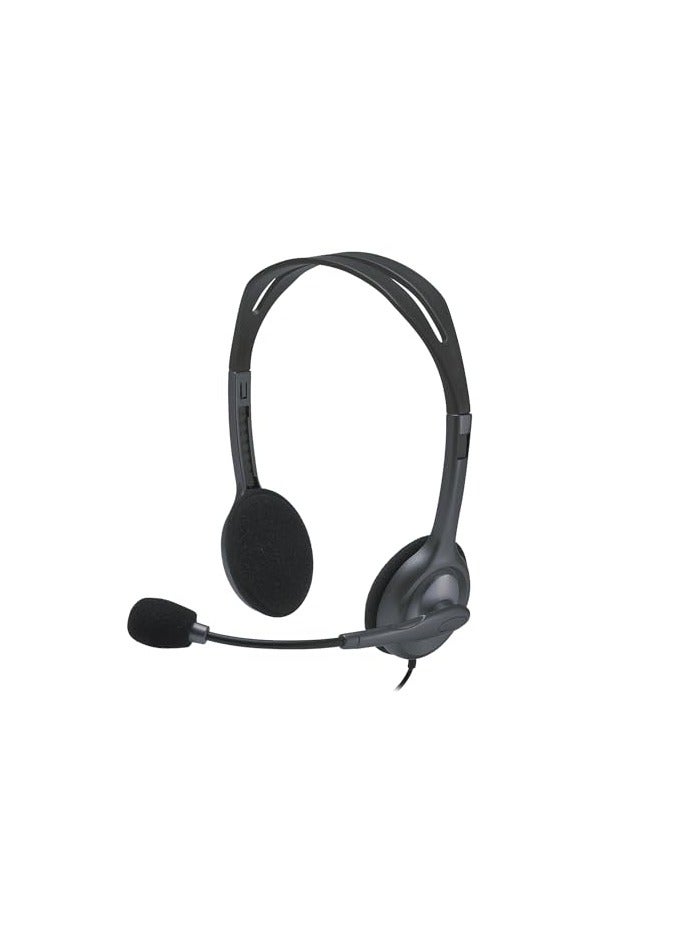 erorex Wired Headset, Stereo Headphones With Noise Cancelling Microphone, 3.5 mm Audio Jack, Pc/Mac/Laptop/Smartphone/Tablet Black, Large - Image 1