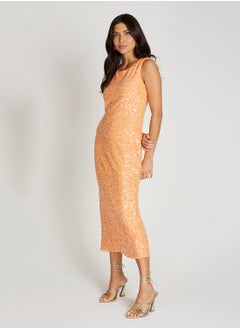 Little Mistress Crew Neck Maxi Dress  - Image 4
