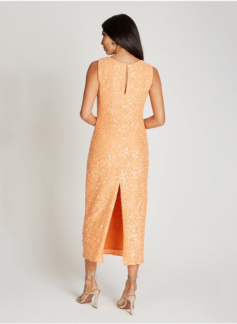 Little Mistress Crew Neck Maxi Dress  - Image 2