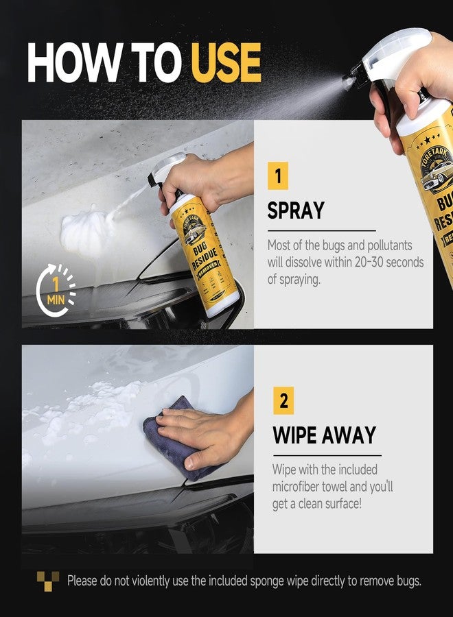 Toretark Bug & Tar Remover Quickly Removes Bugs, Bird Droppings and Tree Sap from Painted Surfaces for Automobile Body, Windshield, Front Bumper, Motorcycles - Image 4