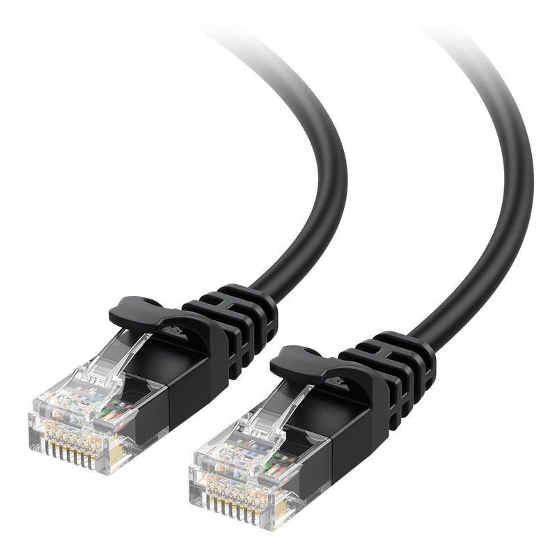 CableMatters 10Gbps Snagless Cat 6 Ethernet Cable - 75ft, Slim Profile Cat 6 Cable, Cat6 Cord, Thin Ethernet Cord, Black - Image 1
