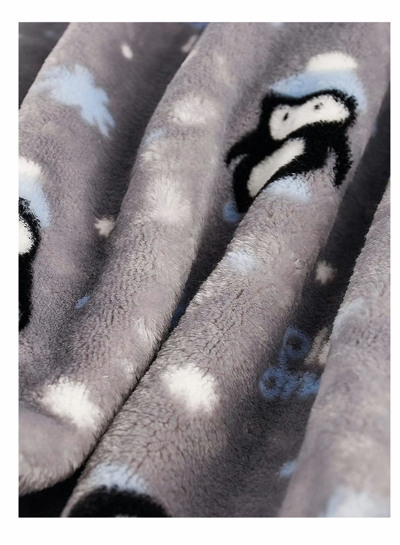 بطانية حيوانات أليفة، وسادة للكلاب، بطانيات صوفية للقطط من SYOSI، حصيرة نوم قابلة للغسل، غطاء سرير ناعم ودافئ، للحيوانات الظريفة، رمادي، أصفر، أزرق، 60 × 40 سم (عبوة 3 قطع) - Image 5