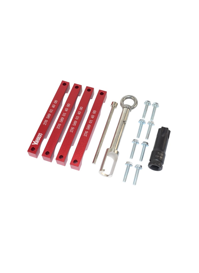 Yuesstloo Yuesstloo Engine Timing Tool Kit, Compatible with Mercedes Benz M157/M276/ M278, Camshaft Timing Tool with T100, Fuel Injector Puller, Rotary Rod, Fixing Screw, with Case and Gloves  - Image 2