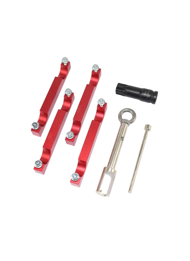 Yuesstloo Yuesstloo Engine Timing Tool Kit, Compatible with Mercedes Benz M157/M276/ M278, Camshaft Timing Tool with T100, Fuel Injector Puller, Rotary Rod, Fixing Screw, with Case and Gloves  - Image 3