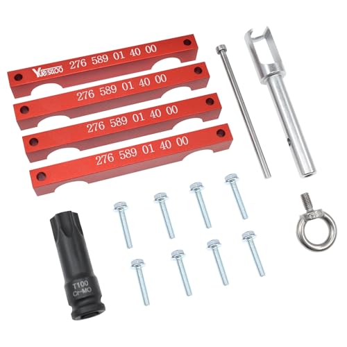 Yuesstloo مجموعة أدوات توقيت المحرك Yuesstloo، متوافقة مع مرسيدس بنز M157/M276/M278، أداة توقيت عمود الكامات مع T100، أداة سحب حقن الوقود، قضيب دوار، برغي تثبيت، مع حقيبة وقفازات - Image 2