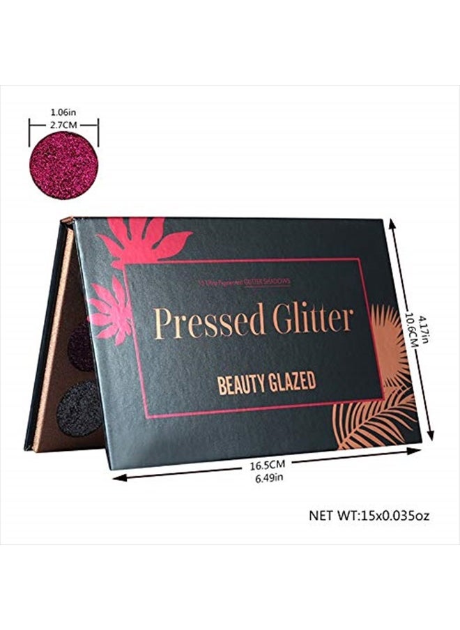 Bestland 15 Colors Glitter Eyeshadow Palette Shimmer Ultra Pigmented Makeup Eye Shadow Powder Long Lasting Waterproof Holiday Party Makeup (Colors A)  - Image 5
