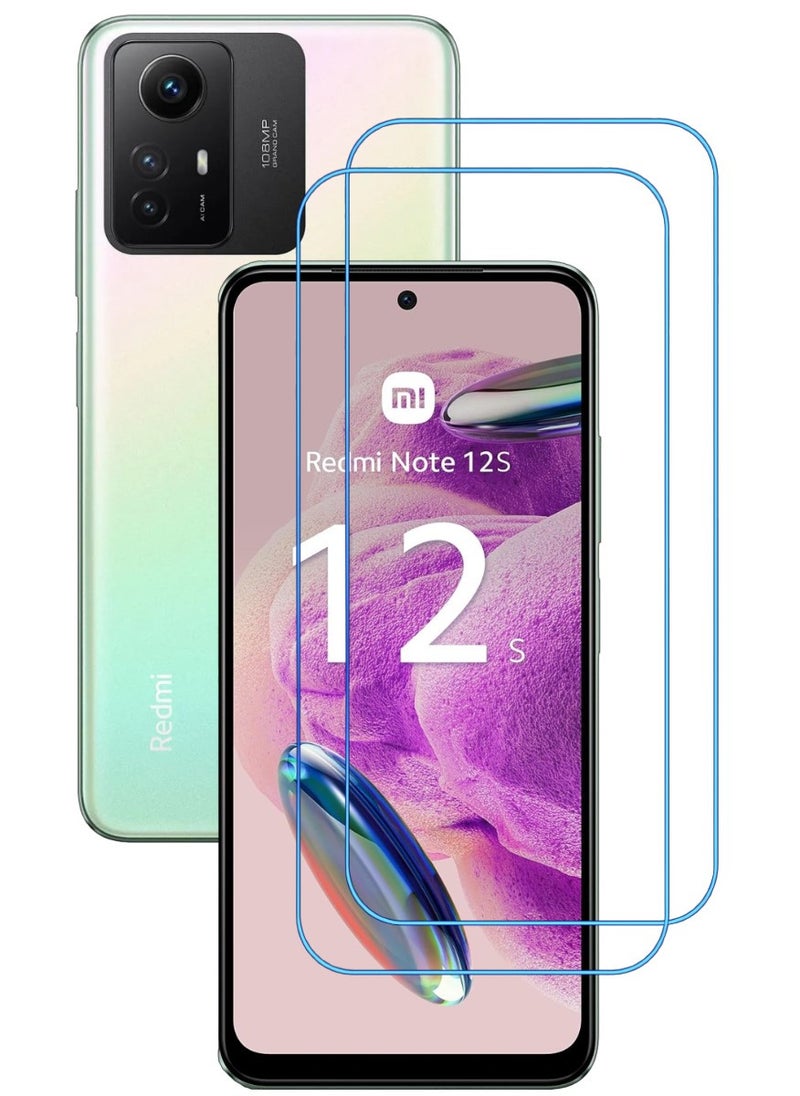 ACLIX 2 Pieces Antistatic ESD Dustproof Premium Quality High Definition Clear Tempered Glass Screen Protector Designed For Xiaomi Redmi Note 12S - Image 1
