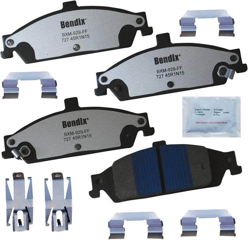 Bendix Fleet Metlok MKD727FM Semi-Metallic Front Brake Pads for Chevrolet Classic 2005-2004, Malibu 2003-1997, Oldsmobile Alero 2004-1999, Cutlass 1999-1997, Cutlass Supreme 1997 - Image 1