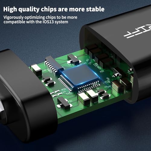 STRIFF iPhone OTG for iPhone/ipad, Lightning OTG Pendrive Adapter Compatible with iOS 13 and Later, USB Female Support Connect USB Flash Drive, Mobile Hard Drive Keyboard, Mouse (Black) - Image 4