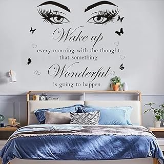 Sinekong Inspirational Wall Decals Quotes Vinyl Beauty Eye Wall Decal Motivational Sayings for Wall Art Decor Stickers - Image 1
